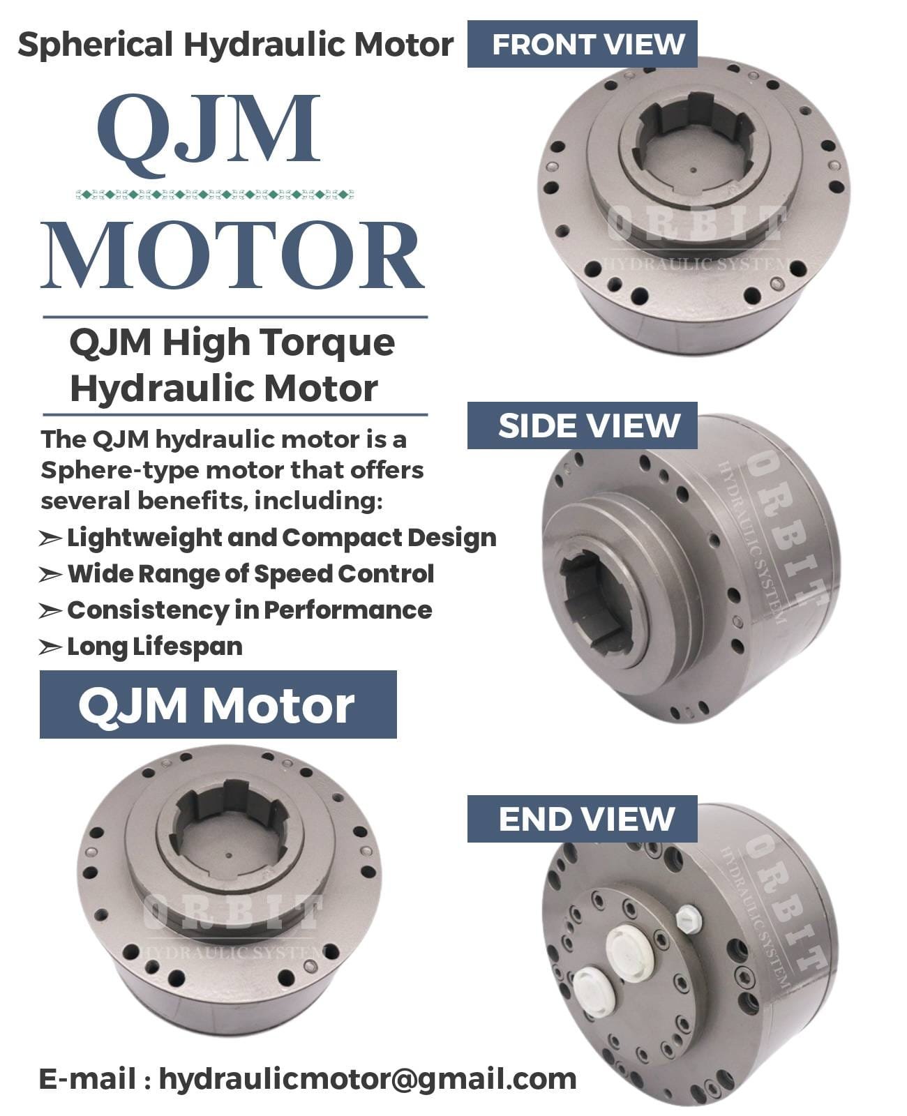 QJM Spherical Piston Hydraulic Motor Manufacturer in Ahmedabad Mumbai Pune Chennai Bangalore Hyderabad Delhi Nashik Kolkata Nagpur Coimbatore India