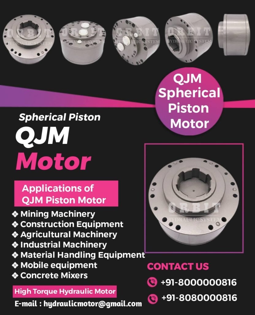 QJM Spherical Piston Hydraulic Motor Manufacturer in Ahmedabad Mumbai Pune Chennai Bangalore Hyderabad Delhi Nashik Kolkata Nagpur Coimbatore India